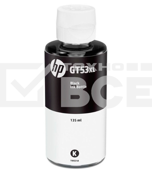 Емкость с чернилами HP GT53XL для GT 5810/5820/Ink Tank 115/315/319/419/415/Smart Tank 515/615, черный (135 ml), 6000 стр.