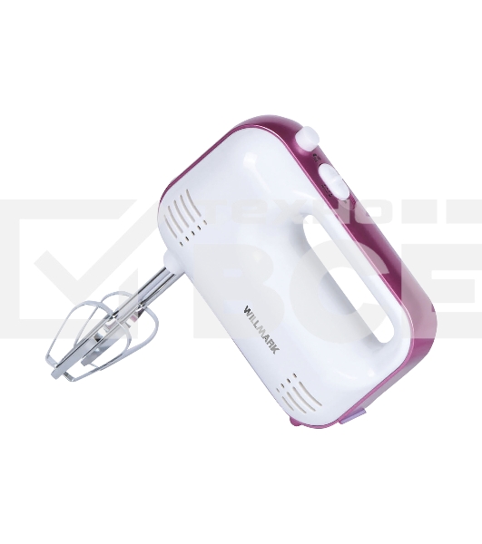 Миксер Willmark WHM-7035 (500Вт, 3 скоростей, 2 вида насадок, фиолетовый)