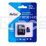 Флеш карта microSDHC 32GB Netac P500 <NT02P500STN-032G-R> (с SD адаптером) 80MB/s, фото8