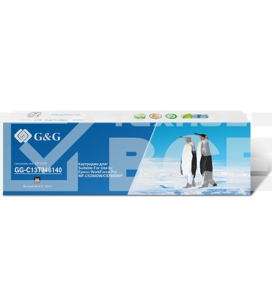 Картридж струйный G&G GG-C13T946140 черный (180мл) для Epson WorkForce Pro WF-C5290DW/C5790DW