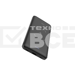 Внешний аккумулятор Powerbank HOCO J50 Surf, с беспроводной зарядкой, 2A, 10000 mAh, черный