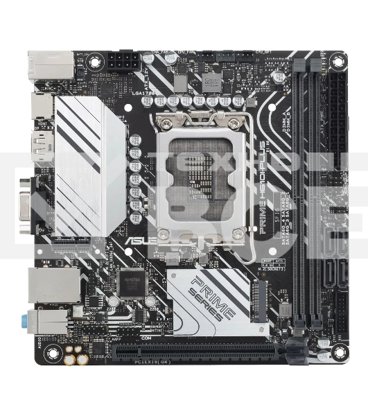 Материнская плата ASUS PRIME H610I-PLUS-CSM, LGA 1700, Intel H610, 2xDDR5, 4xSATA, 1xM.2 PCIe 3.0 x4, 1xPCIe 4.0 x16, 1xHDMI, 1xDP, 1xVGA, 2xUSB-A 3.2 Gen 1, 2xUSB-A 2.0, 1x 1Gb LAN, 3x3.5 мм, 7.1, Mini-ITX