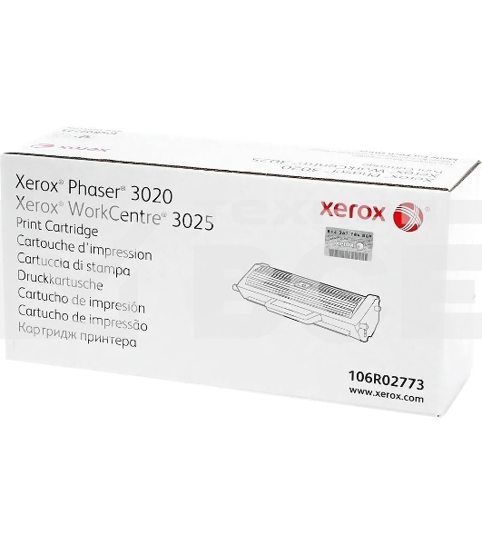 Картридж лазерный Xerox 106R02773 черный для Xerox Phaser 3020/WC 3025 (1500 стр)(Channels)
