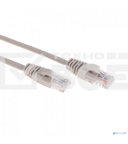 Патч-корд U/UTP REXANT категория 6, RJ45-RJ45, неэкранированный, 26AWG, LSZH, серый, 5 м