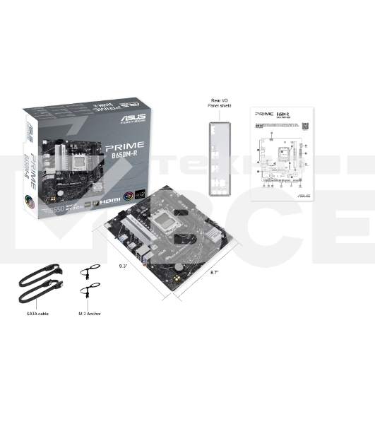 Материнская плата ASUS PRIME B650M-R, Socket AM5, AMD B650, 2xDDR5, 4xSATA, 2xM.2, 1xPCIe 4.0 x16, 1xPCIe x1, 1xHDMI, 1x 2.5Gb LAN, 2xUSB-A 3.2 Gen 1, 4xUSB-A 2.0, 3x3.5 мм, 7.1, mATX
