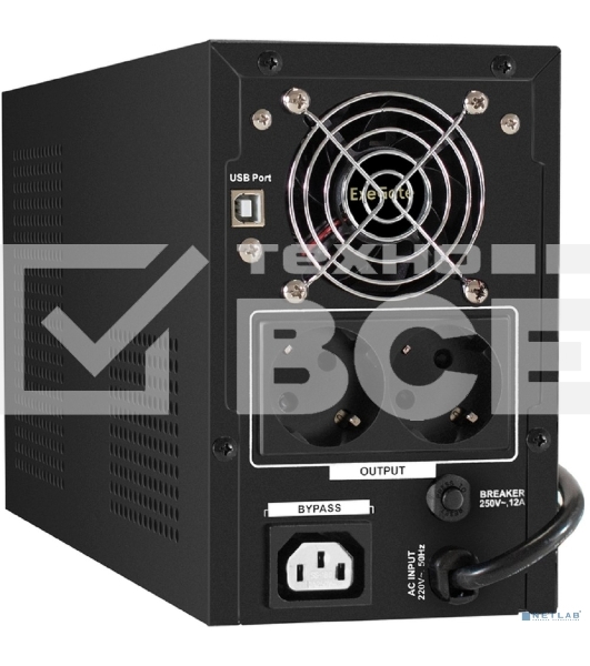 Источник бесперебойного питания ExeGate SineTower SN-1500.LCD.AVR.2SH.1C13.USB 1500VA/1200W, чистая синусоида, LCD дисплей, AVR, 2*Schuko+1*C13, USB, линейно-интерактивный, черный