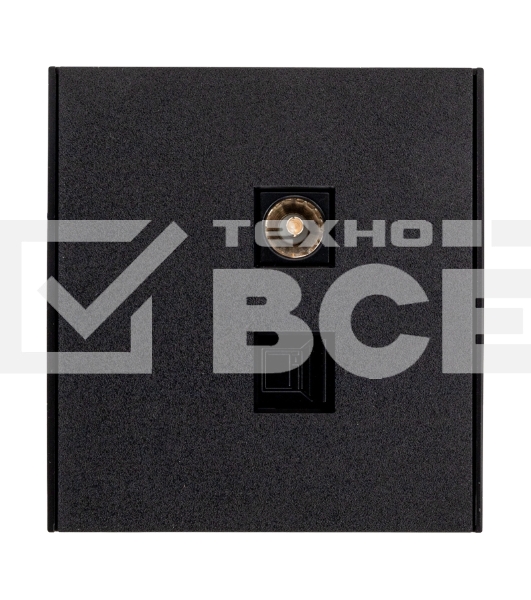 Розетка телевизионная Kranz STRONG компьютерная RJ45 кат6 + TV с/у антрацит