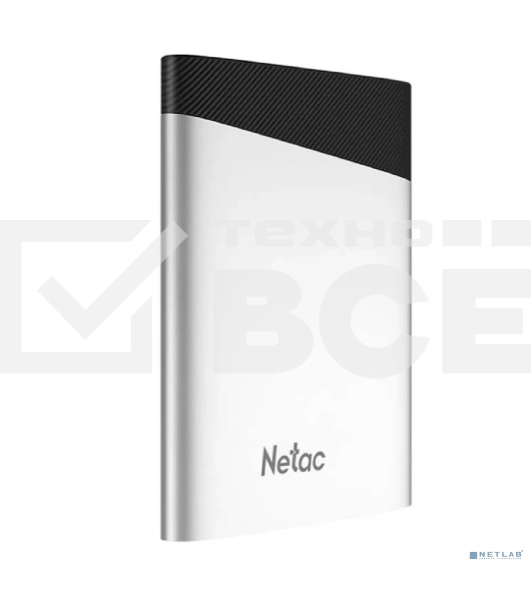 Внешний SSD Netac Z6S, 120 GB, USB 3.2 Gen 2 Type-C, R/W 520/440, серебристый