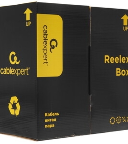 Кабель Cablexpert, UTP5e, 4 пары, 0.48 мм, CCA, однож., 305 м, серый