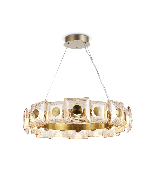 Светильник Ambrella light LH31027 BS/TI латунь/янтарь 72W 3000K D700*150