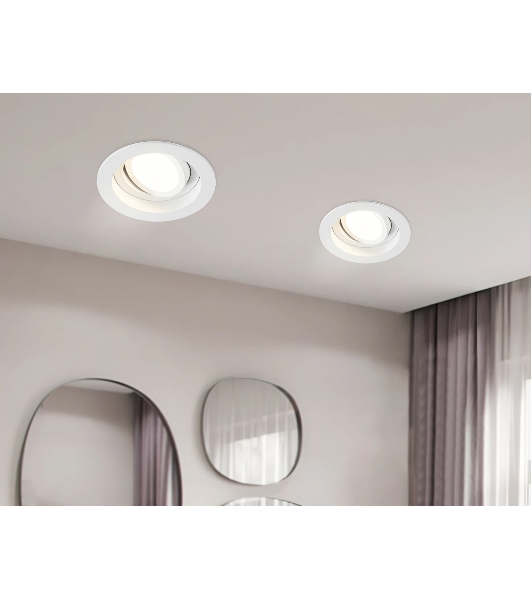 Встраиваемый поворотный точечный светильник Ambrella light TN102755 WH белый IP20 GU5.3 D98*32
