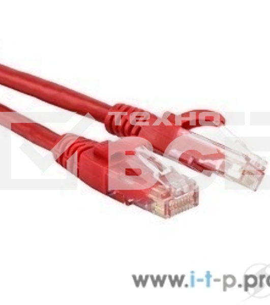 Патч-корд Hyperline U/UTP, Cat.6, LSZH, 5 м, красный PC-LPM-UTP-RJ45-RJ45-C6-5M-LSZH-RD