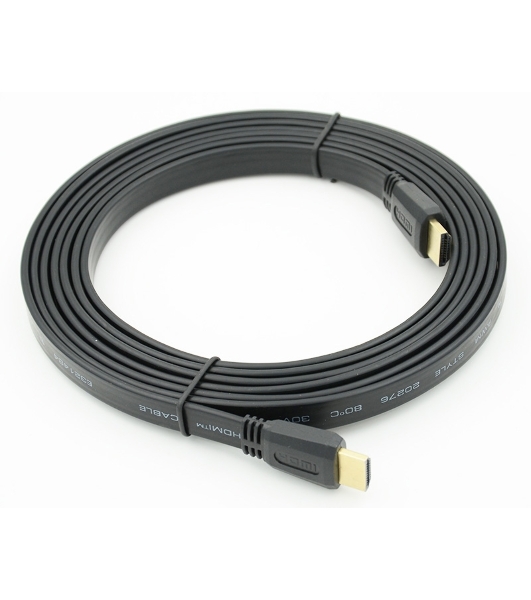 Кабель HDMI 3м SIEMAX FLAT 19M - 19M плоский, черный