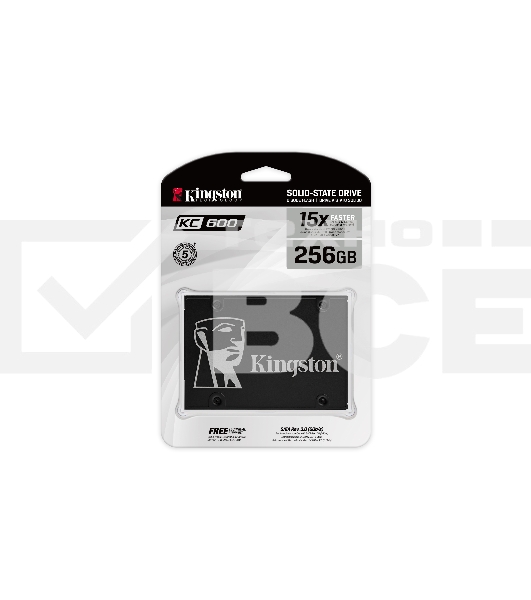 Накопитель SSD Kingston KC600, 256GB, SATA III, 2.5