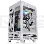 Компьютерный корпус Thermaltake The Tower 100 Snow CA-1R3-00S6WN-00 /White/Win/SPCC/Tempered Glass*3, фото 1