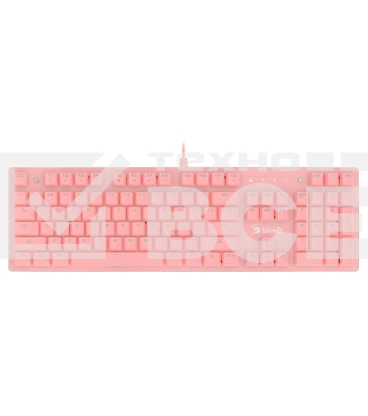 Клавиатура A4Tech Bloody B800 Dual Color проводная USB розовый/белый