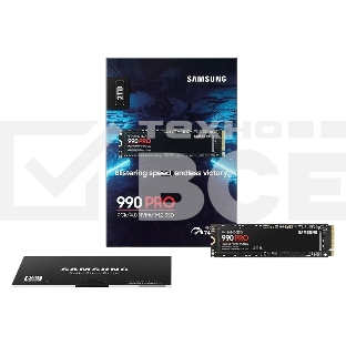 Накопитель SSD Samsung 990 PRO, 2TB, PCIe 4.0 x4, M.2 2280, NVMe, R/W 7450/6900