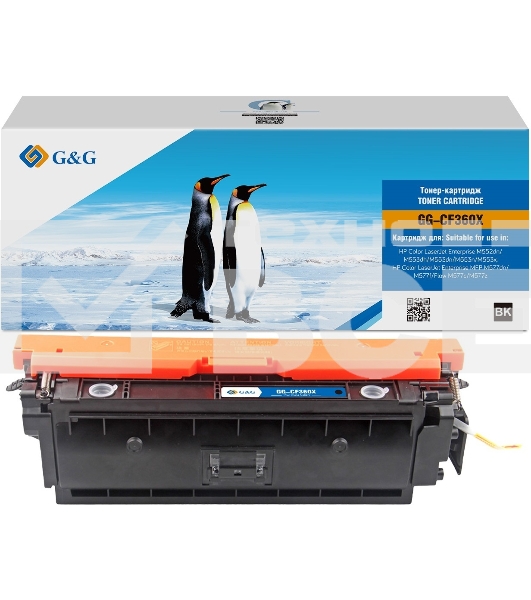 Картридж лазерный G&G GG-CF360X черный (12500стр.) для HP CLJ M553N/M553DN/M553X/M577C/M577Z/M577F/M577DN