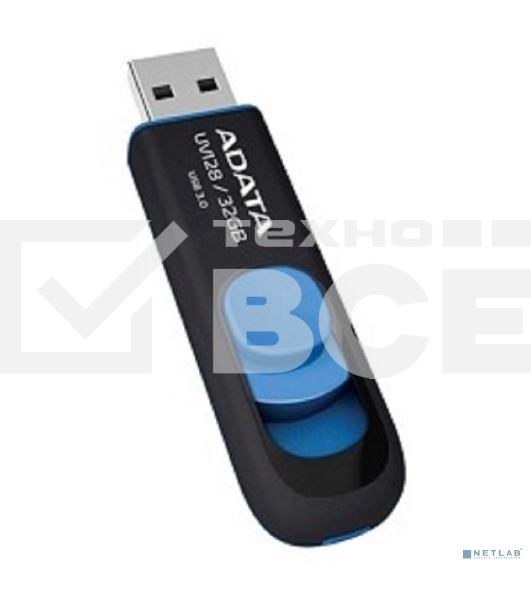 Флеш диск AData 32Gb UV128 AUV128-32G-RBE USB3.0 синий/черный