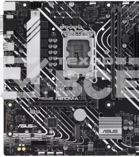 Материнская плата ASUS PRIME H610M-A-CSM, LGA 1700, Intel H610, 2xDDR5, 4xSATA, 2xM.2 PCIe 3.0 (x2, x4), 1xPCIe 4.0 x16, 1xPCIe x1, 1xHDMI, 1xDP, 1xVGA, 2xUSB-A 3.2 Gen 2, 4xUSB-A 2.0, 1x 1Gb LAN, 3x3.5 мм, 7.1, mATX
