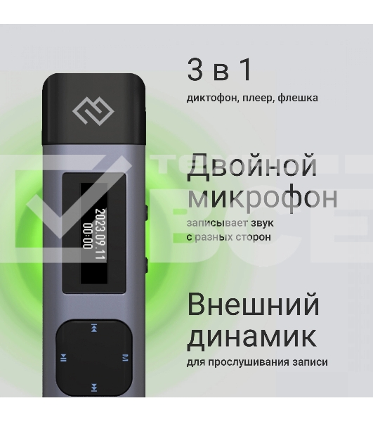 Диктофон Цифровой Digma DiVoice RV50 8Gb черный