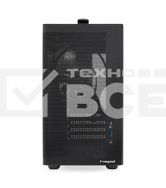 Компьютерный корпус без блока питания HSPD M210, Mesh Mid Tower, черный, 0.7 SPCC, 1x90мм mATX, mITX 140/280/150мм 1x2.5