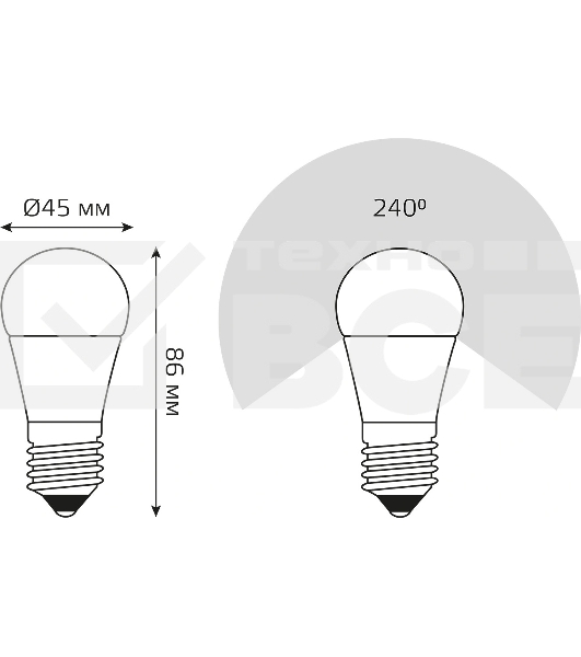 Лампа светодиодная LED Gauss Globe-dim E27 7Вт 3000К диммируемая