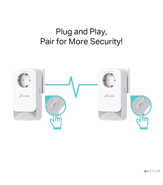 Комплект Powerline-адаптеров со встроенной розеткой TP-Link PG2400P KIT