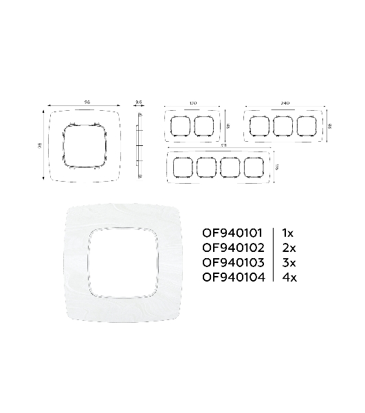 Рамка OMEGA Opera (Белый мрамор) 4-ая OF940104