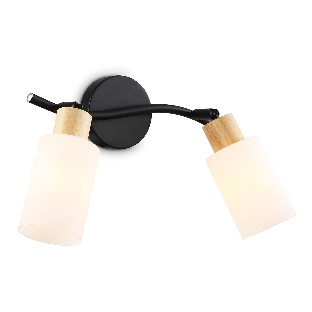 Светильник Ambrella light TR8721/2 BK/WD черный/дерево E14/2 max 60W 380*100*210