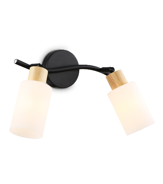 Светильник Ambrella light TR8721/2 BK/WD черный/дерево E14/2 max 60W 380*100*210