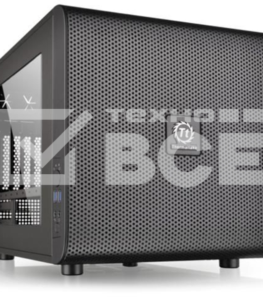 Компьютерный корпус Thermaltake Case Tt Core V21 CA-1D5-00S1WN-00  mATX/ win/ black/ USB3.0/ no PSU