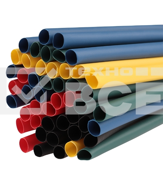 Термоусаживаемые трубки Rexant 6,0/3,0 мм, набор пять цветов, упаковка 50 шт. по 1 м