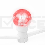 Гирлянда LED Galaxy Bulb String 10м, белый КАУЧУК, 25 ламп*6 LED КРАСНЫЕ, влагостойкая IP65, фото4