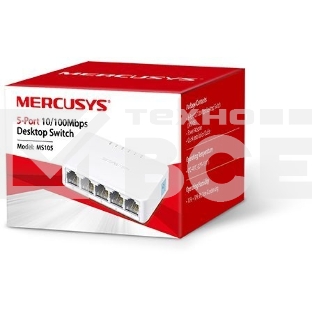 Коммутатор Mercusys MS105, 5 портов Ethernet 100 Мбит/с