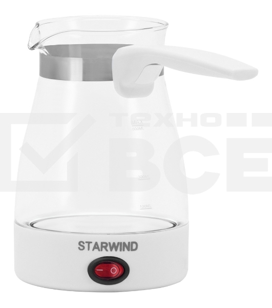 Электрическая турка Starwind STG6050 белый, исп. кофе - молотый, 0.6 л, 600 Вт.