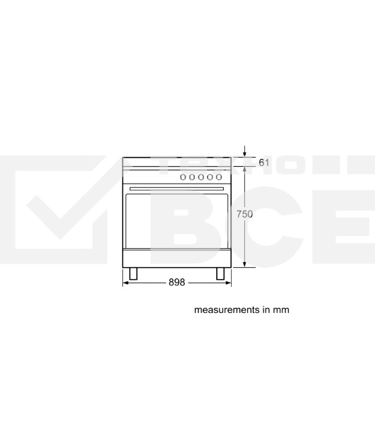 Электрическая плита с духовкой Bosch HCB738357M Отдельностоящая Series 8