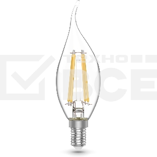 Лампа светодиодная Gauss Basic 1041116T 5.5Вт цок.:E14 свеча 240B 2700K св.свеч.бел.теп. (упак.:3шт)