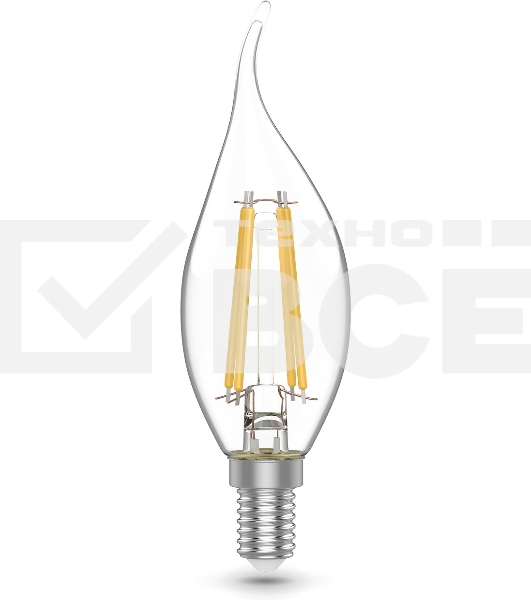Лампа светодиодная Gauss Basic 1041116T 5.5Вт цок.:E14 свеча 240B 2700K св.свеч.бел.теп. (упак.:3шт)
