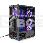 Компьютерный корпус Miditower ExeGate i3 BASE-EVO800 (ATX, БП EVO800RGB с вент. 12 см, с окном, 1*USB+1*USB3.0, аудио, 4 вент. 12см с RGB подсветкой), фото4