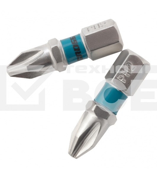 Набор бит GROSS РН2x25, сталь S2, 2шт 11351