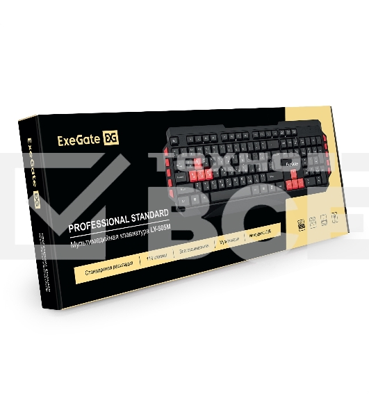Клавиатура ExeGate Multimedia Professional Standard LY-505M проводная, USB, чёрный