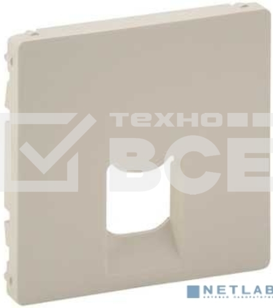 Лицевая панель для одиночных телефонных/информационных розеток. Слоновая кость Valena LIFE. 