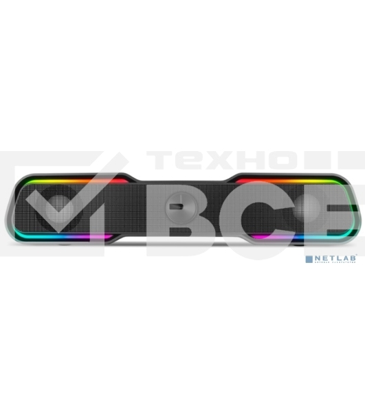 Колонки чёрные Sven 450 2.0 (2x5W, Bluetooth, RGB-подсветка)