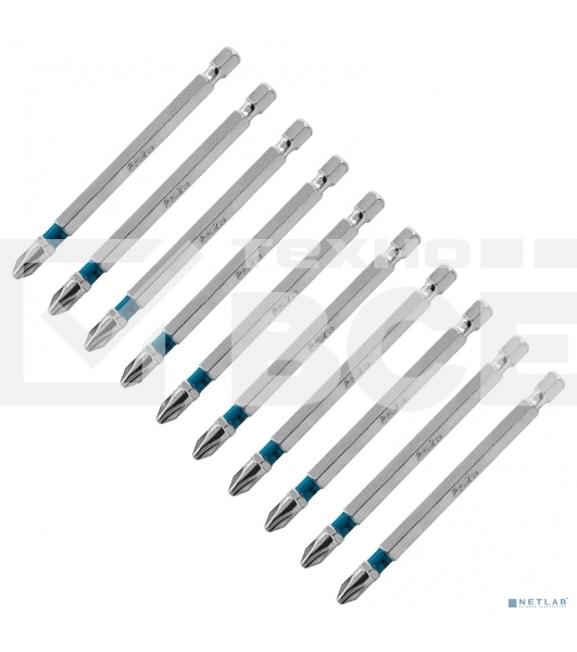 Набор бит Gross 11379 PH2х90, сталь S2, 10 шт.