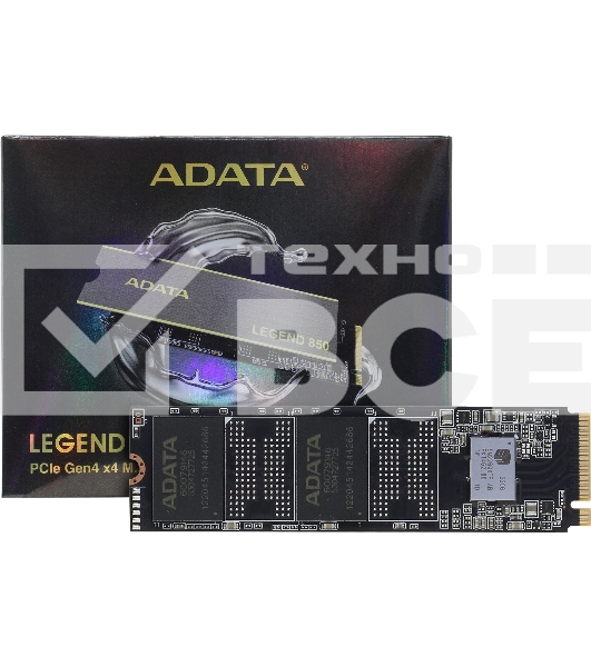 Накопитель SSD ADATA LEGEND 850, 1Tb, PCIe 4.0 x4, M.2 2280, NVMe, R/W 5000/4500, с радиатором