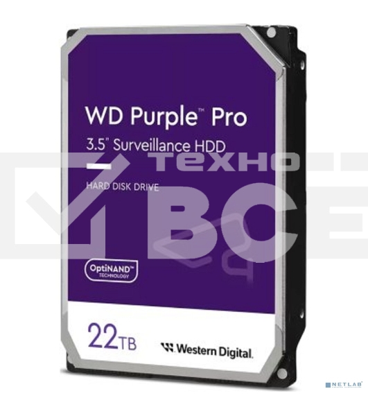 Жесткий диск Western Digital Purple PRO WD221PURP 22TB 3.5