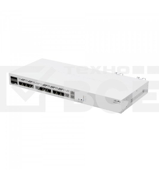 Маршрутизатор Mikrotik CCR2116-12G-4S+ Cloud Core Router 2116-12G-4S+ with Amazon Annapurna Labs Alpine v3 AL73400 CPU (16-cores, 2GHz per core), 16GB RAM, 4xSFP+ cage, 13xGbit LAN, M.2 PCIe slot, RouterOS L6, 1U rackmount case, Dual PSU