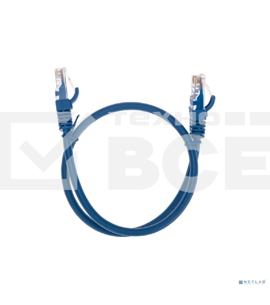 Патч-корд U/UTP Rexant категория 6, RJ45-RJ45, неэкранированный, 26AWG, LSZH, синий, 0.5 м
