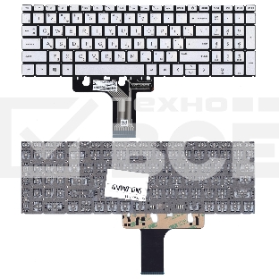 Клавиатура для ноутбука HP Pavilion 15-EG 15-EH серебристая